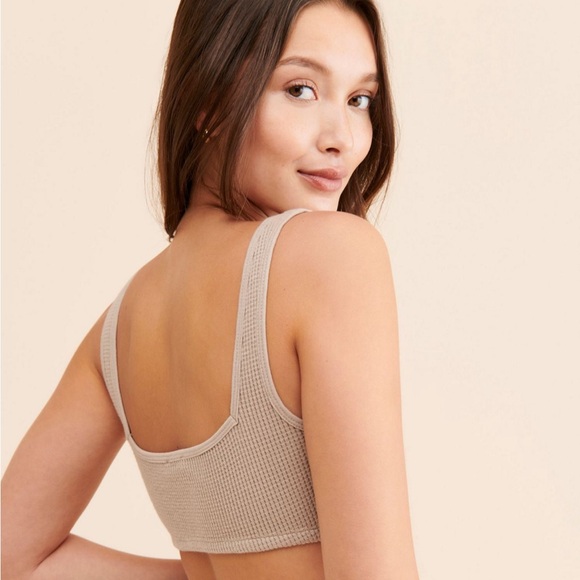 ANTHROPOLOGIE X Onia Waffle Knit Bralette and Shorts Set, Size M - Picture 3 of 4